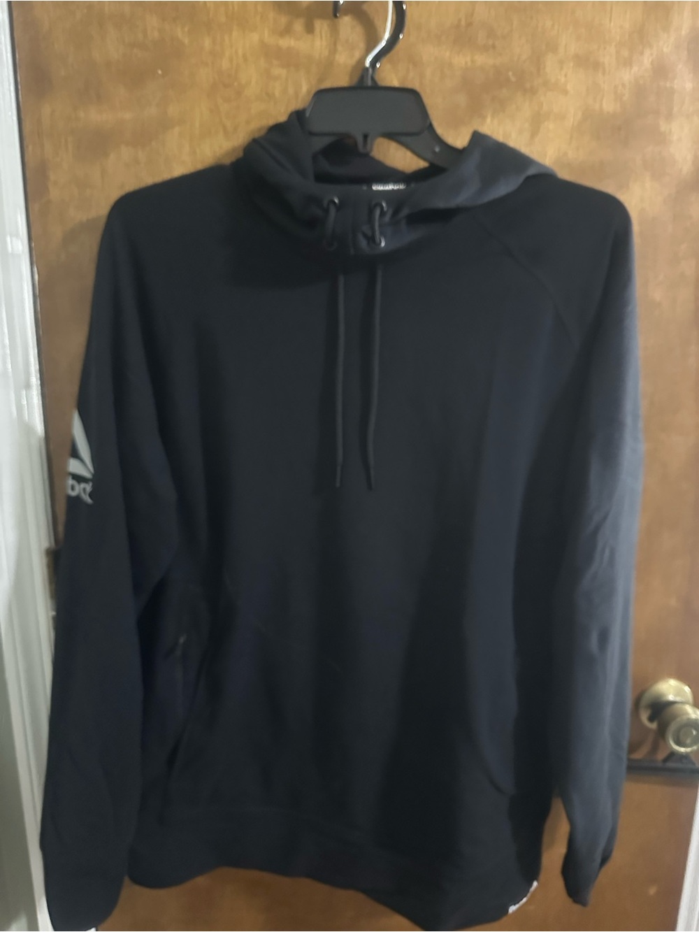 Reebok Men's Black Drawstring Hooded Sweatshirt